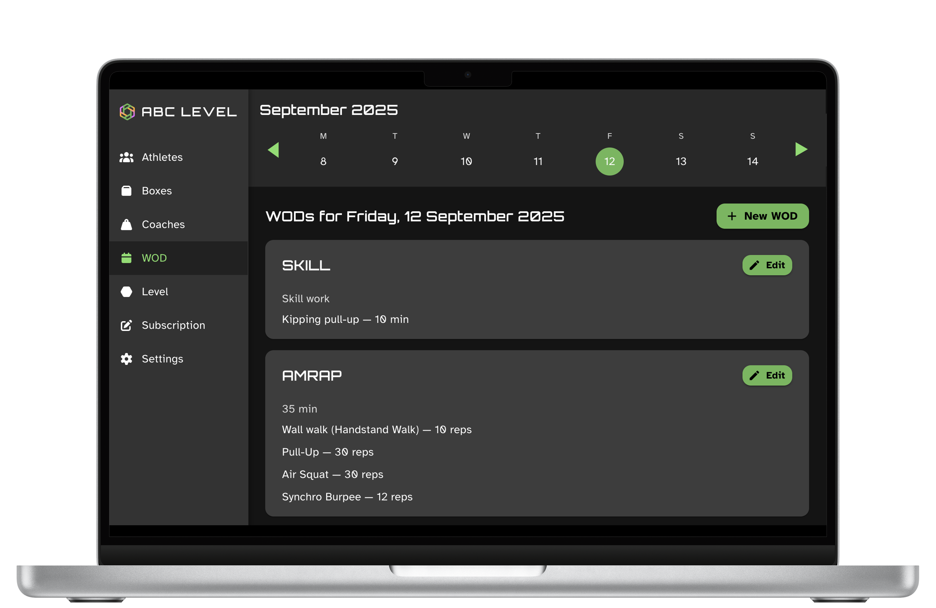Box administrator using ABC Level on notebook